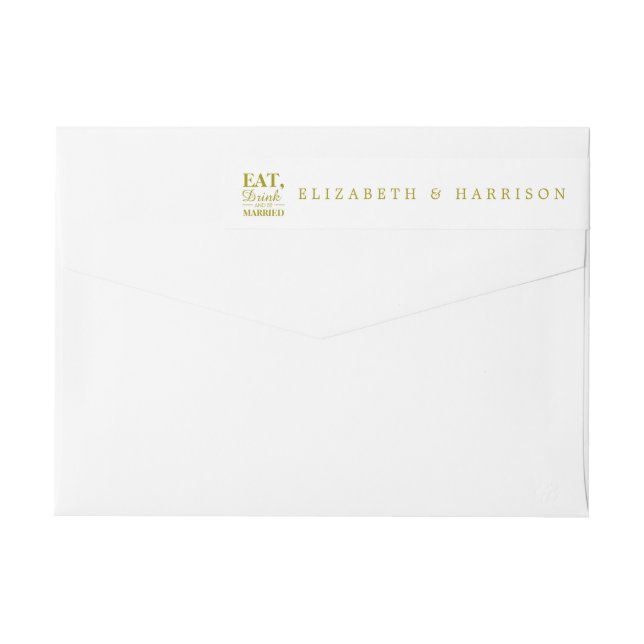 Essen, trinken und Verheiratet sein Gold (Rückseite)