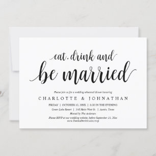 Essen, trinken und Verheiratet sein, Probe Abendes Einladung