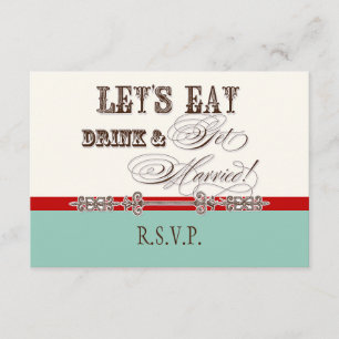 Essen, trinken und Verheiratete formelle UAWG-Kart RSVP Karte