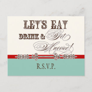 Essen, trinken und Verheiratete formelle UAWG-Kart RSVP Karte