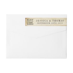 Essen, trinken und Verheiratete Hochzeitskollektio