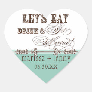 Essen, trinken und Verheiratete Matching Sticker o