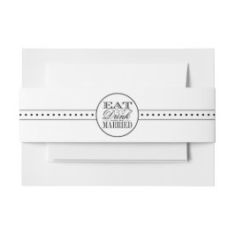 Essen, trinken & Verheiratet sein Moderne Schwarz/ Einladungsbanderole