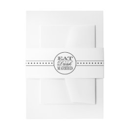 Essen, trinken & Verheiratet sein Moderne Schwarz/ Einladungsbanderole