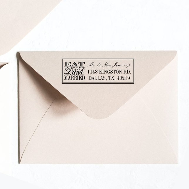 Essen, trinken & Verheiratet sein Moderne Schwarz/ Permastempel (Von Creator hochgeladen)