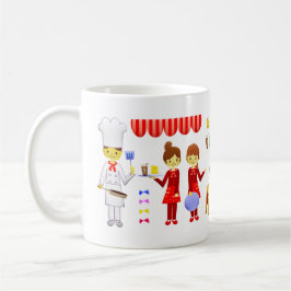 Essen und Genießen Sie die guten Zeiten in einem R Kaffeetasse