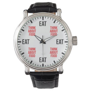 Essen und nachdenken über Essen - Funny Novelty Armbanduhr