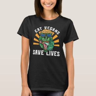 Essen Vegan Gerettet Lebt Vegetarisches Vegetarism T-Shirt