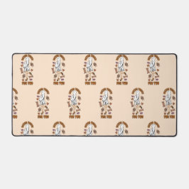 "Essen von Leckereien für zwei" Schwangere Hallowe Schreibtischunterlage