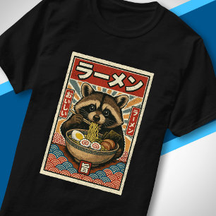 Essen von Ramen Retro japanischer Kunststil süßer T-Shirt