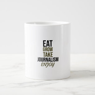 Essen, wachsen, Journalismus nehmen, genießen Jumbo-Tasse