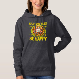 Essen Waffeln glücklich Design Hoodie