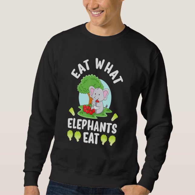 Essen, was Elefanten essen Sweatshirt (Vorderseite)