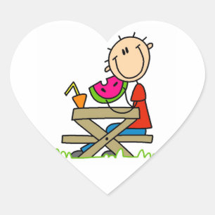 Essen Watermelon Herz-Aufkleber