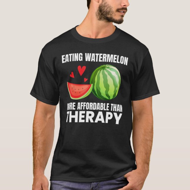 Essen Watermelon ist Therapie Funny Watermelons Fr T-Shirt (Vorderseite)