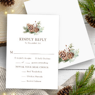 Essen Winter RSVP-Karte RSVP Karte