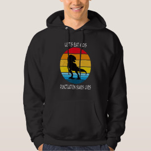 Essen wir Kinder Satzzeichen Rette Leben Grammatik Hoodie