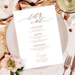 Essen wir schicke Script Wedding Menu Card für Pla Menükarte<br><div class="desc">Eine schicke Kalligraphy Wedding Menu Card. I do offer a free customisation service,  if you have any anfragen or special requests,  please feel free to contact me.</div>