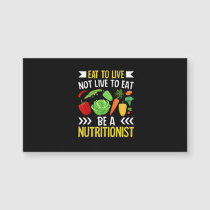 essen zu leben nicht leben zu essen farbenfrohe Gr Magnetkarte