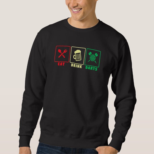 Essende Drink Darts - Darts Player Sweatshirt (Vorderseite)