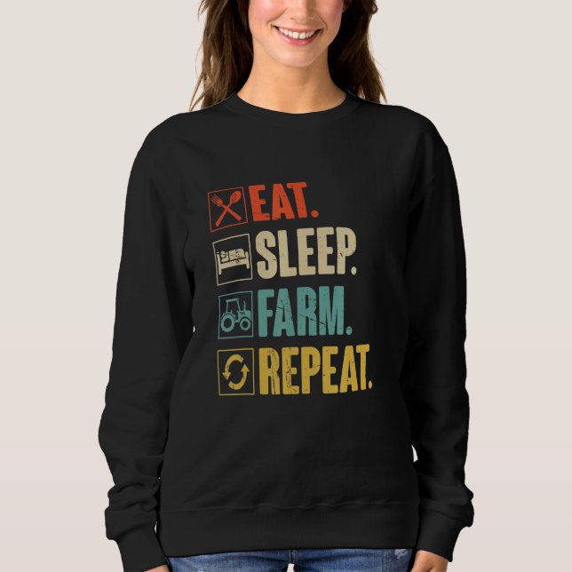 Essende Schlaffarm Wiederholung Bauer Sweatshirt (Vorderseite)