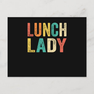 Essensdame Retro Vintage Stil Postkarte