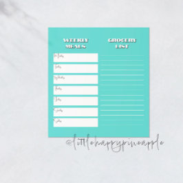 Essensplaner und Lebensmittelliste Notizblock