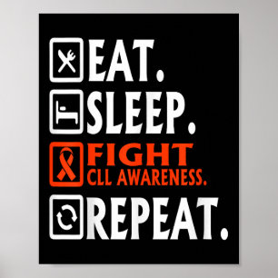 Essensschlaf Kampf Chronische Lymphozytenämie Cll Poster