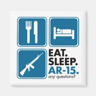 Essensschlafen AR-15 - Blau Magnet