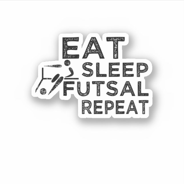 Essensschlaffutsal Wiederholung Aufkleber (Vorderseite)
