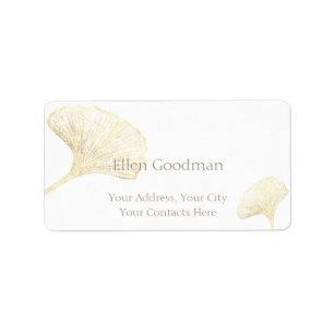 Essential Ginkgo Biloba Verlasse Rücksendeadresse Adressaufkleber