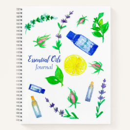 Essential Oils Journal Rosenknospe Kraut Lemon Notizbuch