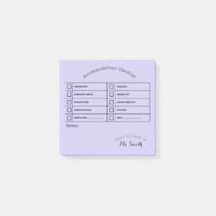 Essential SpEd Tool: Accommodations Checkliste Post-it Klebezettel