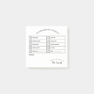 Essential SpEd Tool: Accommodations Checkliste Post-it Klebezettel