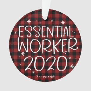 Essential Worker 2020 Covid Pandemic Weihnachten Ornament