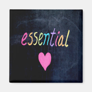 Essential Worker Support Heft on Chalk Board Magnet