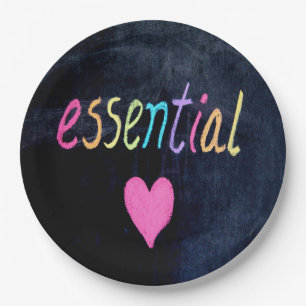 Essential Worker Support Heft on Chalk Board Pappteller
