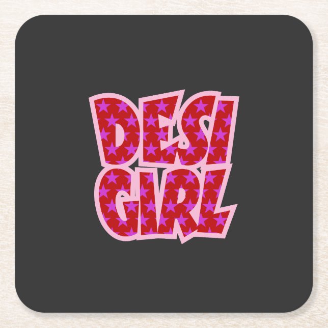 Essentials Bollywood Inspirierte Geschenke Rechteckiger Pappuntersetzer (Vorderseite)