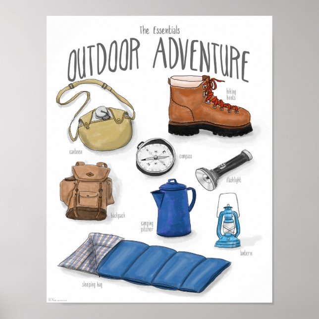 Essentials: Outdoor Adventure Camping Poster (Vorne)