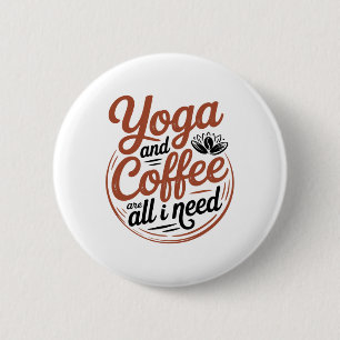 Essentielles Yoga- und Kaffee-T-Shirt Button