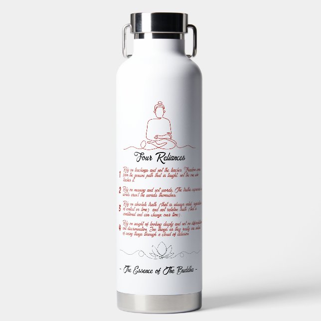 Essenz Buddhas : 4 Reliances Trinkflasche (Vorderseite)