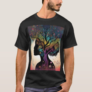 **"Essenz der Erde: Abstrakte Lady Mutter Natur"* T-Shirt