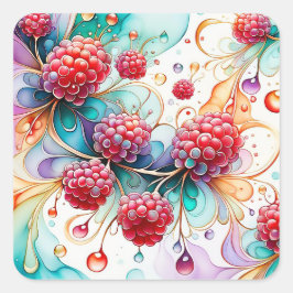 Essenz der Himbeere Runder Aufkleber