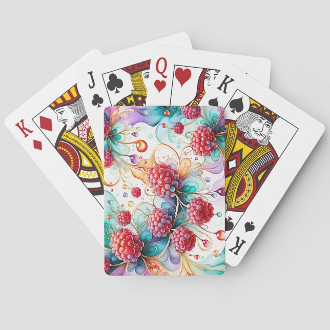Essenz der Himbeere Spielkarten (Rückseite)