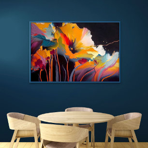 Essenz des Gartens – Abstrakter floraler Ausdruck Poster