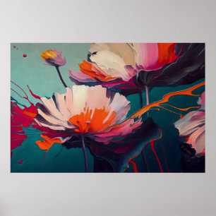 Essenz des Gartens III – Leuchtende Blumenbewegung Poster