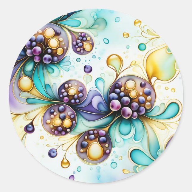 Essenz von Blueberry Runder Aufkleber (Vorderseite)