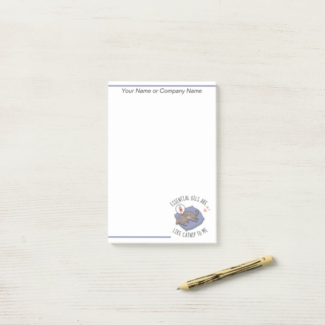 Essenzielle Öle sind wie Catnip für mich Post-it Klebezettel (Auf Schreibtisch)