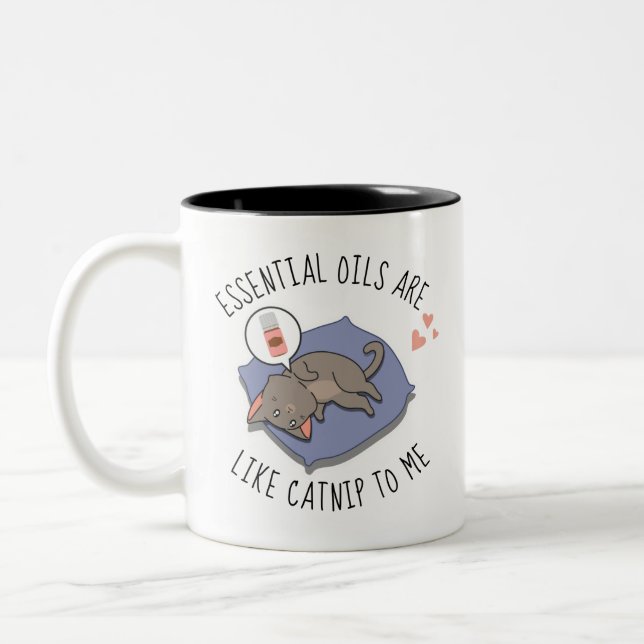 Essenzielle Öle sind wie "Catnip to Me Classic Rou Zweifarbige Tasse (Links)