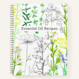 Essenzielle Ölrezeption Aromatherapie-Notebook Notizbuch